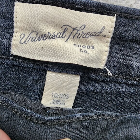 Universal Thread Jeans Womens 30 Petite Black Stretch Denim High Rise Skinny - Picture 3 of 12